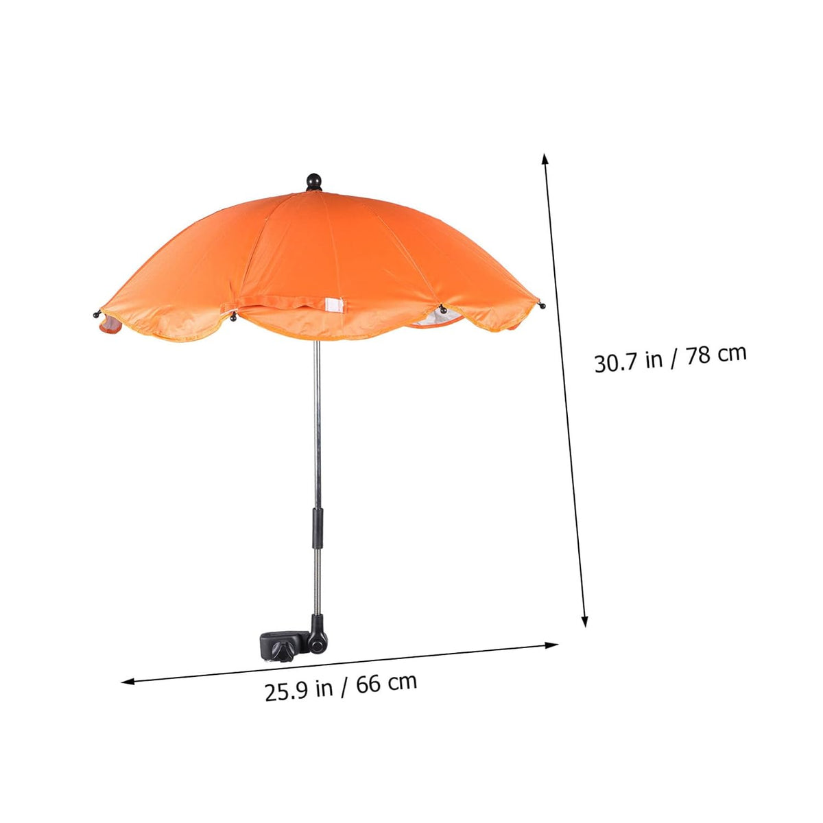 Baby Stroller Clip-On Umbrella with Uv Protection for Sunny Rides