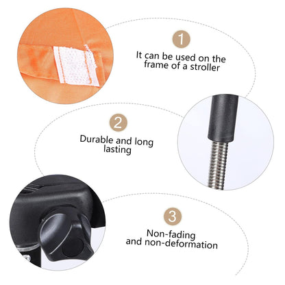 Baby Stroller Clip-On Umbrella with Uv Protection for Sunny Rides