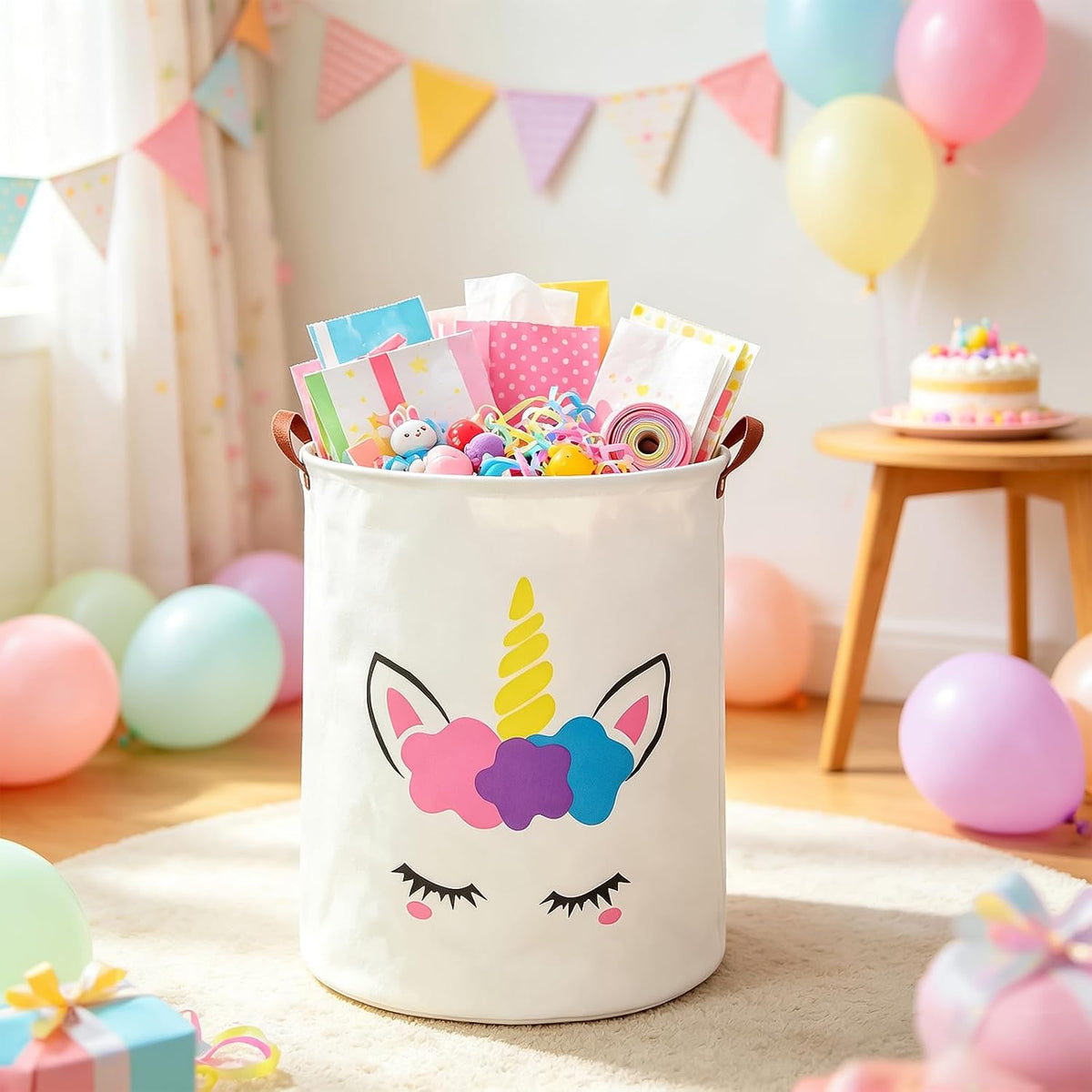 Foldable Waterproof Round Fabric Laundry Basket Home, Toys
