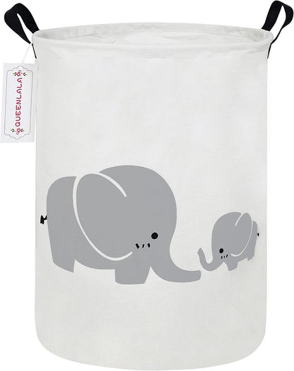Foldable Waterproof Round Fabric Laundry Basket Home, Toys