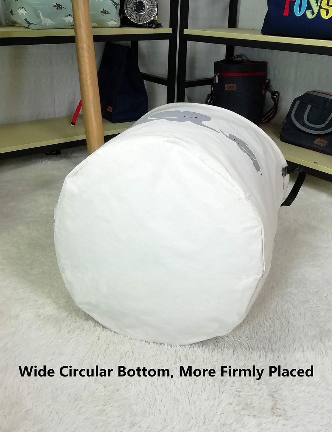 Foldable Waterproof Round Fabric Laundry Basket Home, Toys