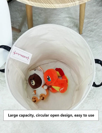 Foldable Waterproof Round Fabric Laundry Basket Home, Toys
