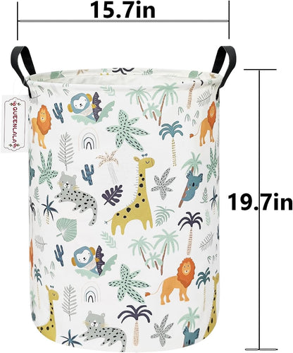 Foldable Waterproof Round Fabric Laundry Basket Home, Toys