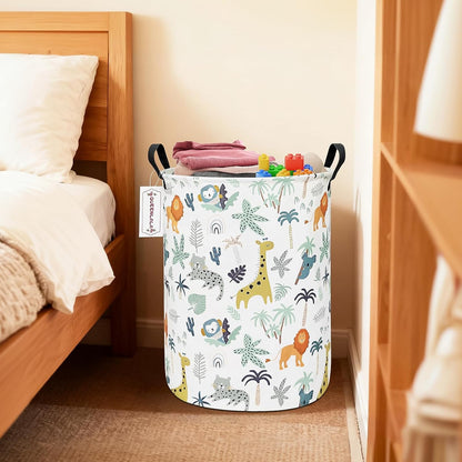 Foldable Waterproof Round Fabric Laundry Basket Home, Toys