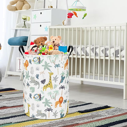 Foldable Waterproof Round Fabric Laundry Basket Home, Toys