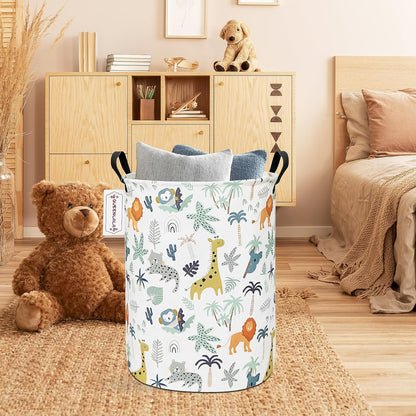 Foldable Waterproof Round Fabric Laundry Basket Home, Toys