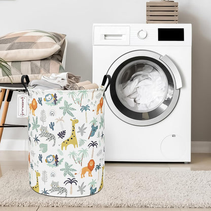 Foldable Waterproof Round Fabric Laundry Basket Home, Toys