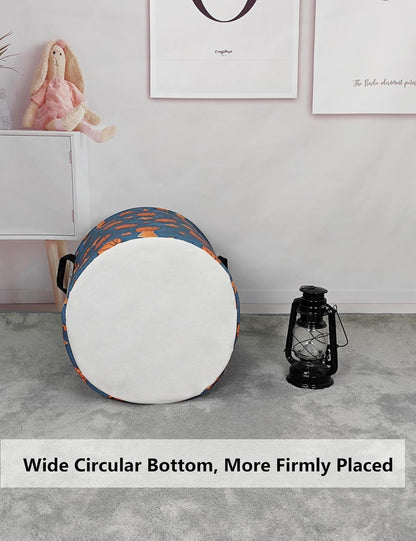Foldable Waterproof Round Fabric Laundry Basket Home, Toys