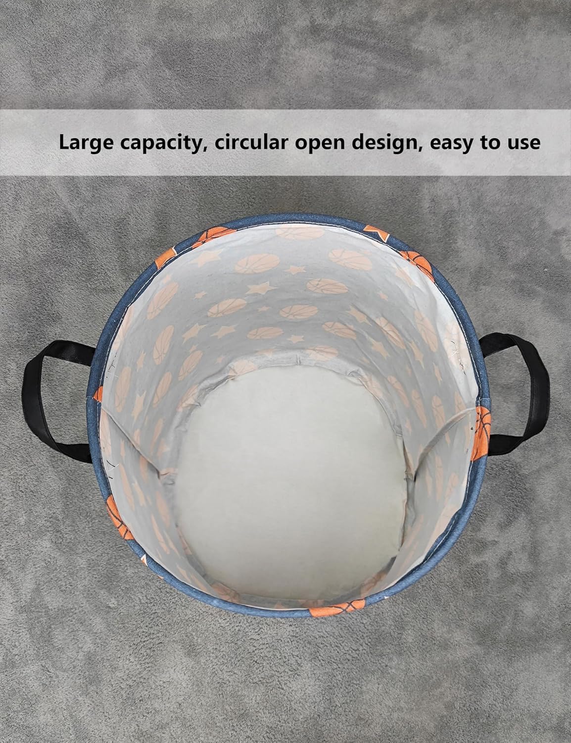 Foldable Waterproof Round Fabric Laundry Basket Home, Toys