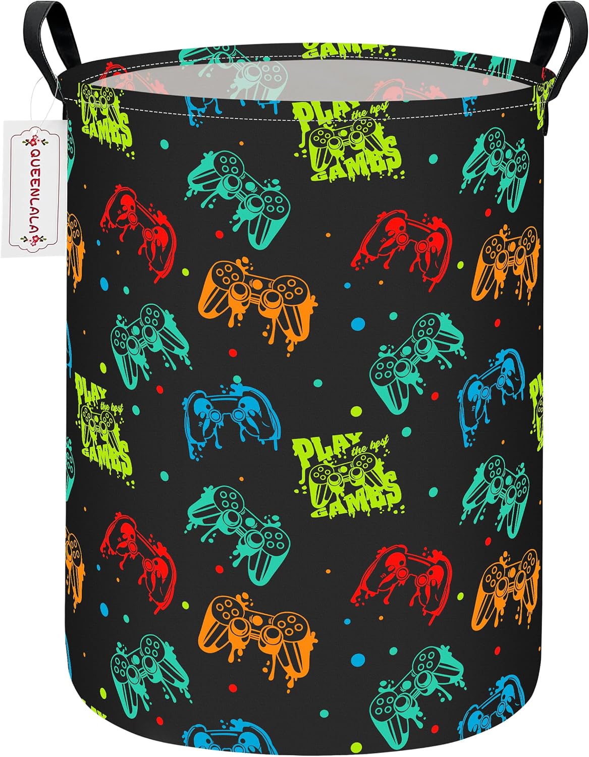 Foldable Waterproof Round Fabric Laundry Basket Home, Toys