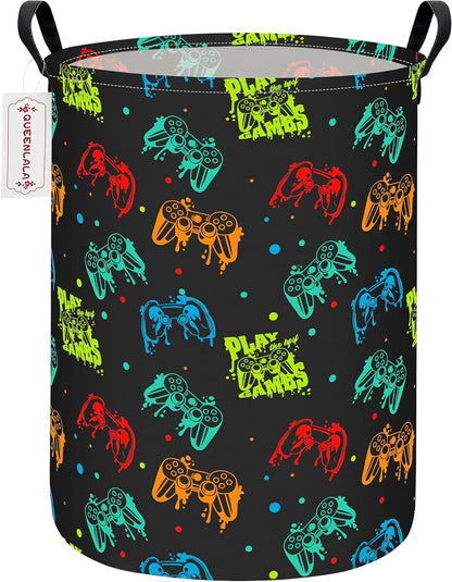 Foldable Waterproof Round Fabric Laundry Basket Home, Toys