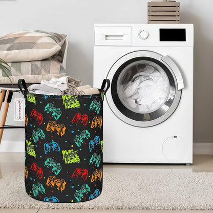 Foldable Waterproof Round Fabric Laundry Basket Home, Toys