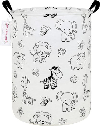 Foldable Waterproof Round Fabric Laundry Basket Home, Toys