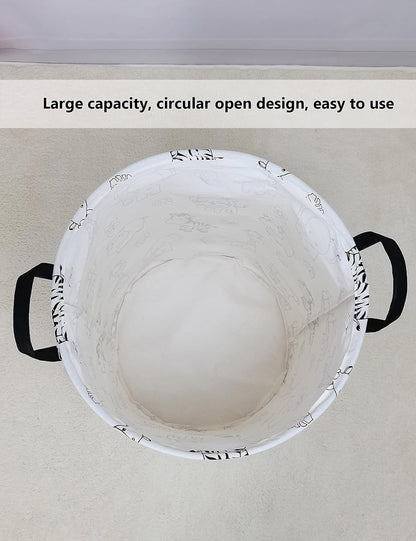 Foldable Waterproof Round Fabric Laundry Basket Home, Toys