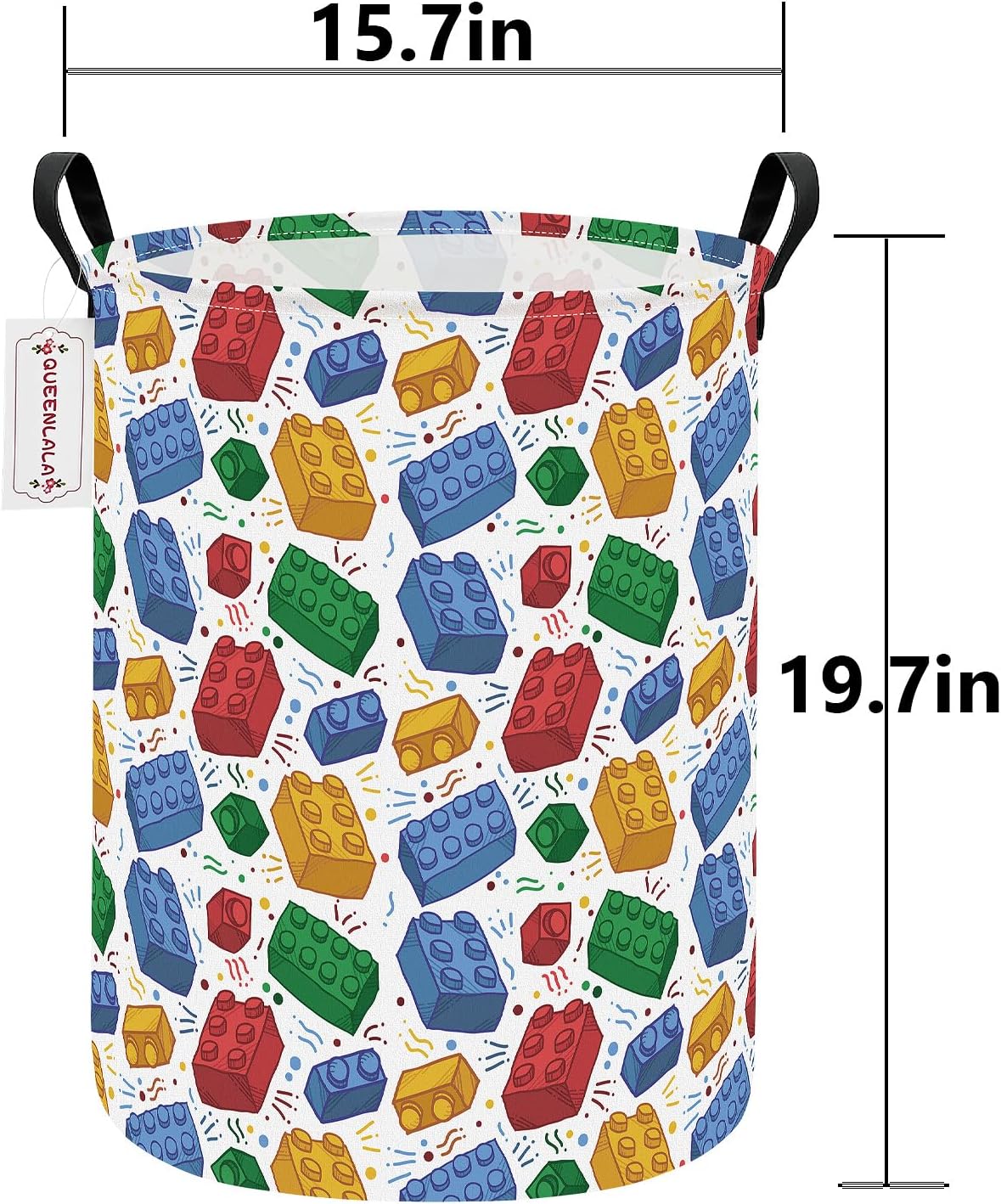 Foldable Waterproof Round Fabric Laundry Basket Home, Toys