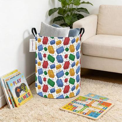Foldable Waterproof Round Fabric Laundry Basket Home, Toys