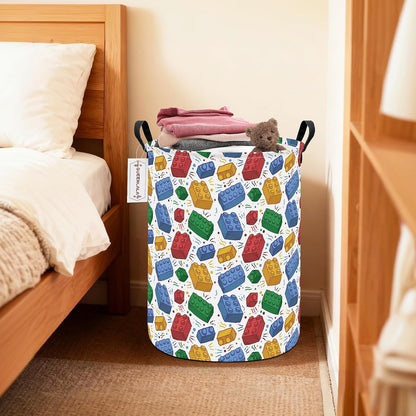 Foldable Waterproof Round Fabric Laundry Basket Home, Toys