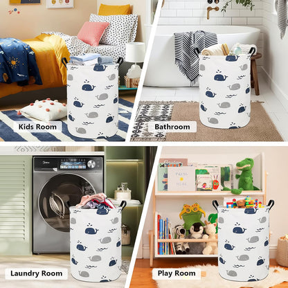 Foldable Waterproof Round Fabric Laundry Basket Home, Toys