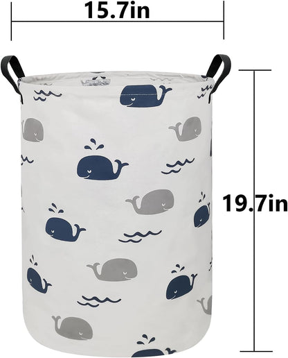 Foldable Waterproof Round Fabric Laundry Basket Home, Toys