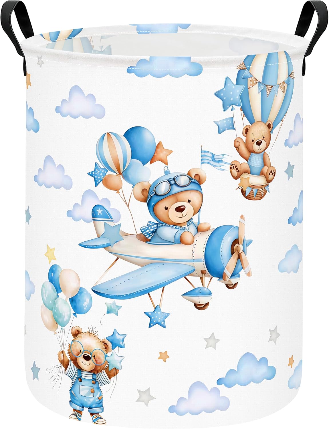 Foldable Waterproof Round Fabric Laundry Basket Home, Toys