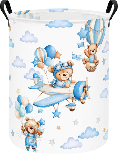 Foldable Waterproof Round Fabric Laundry Basket Home, Toys