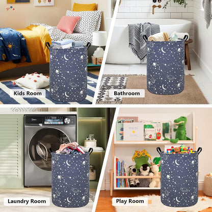 Foldable Waterproof Round Fabric Laundry Basket Home, Toys