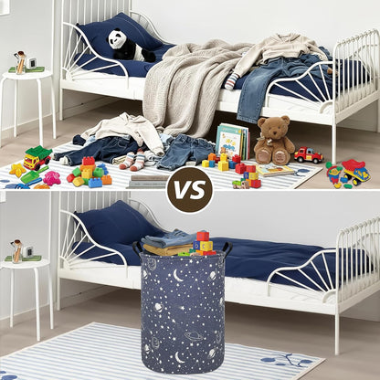 Foldable Waterproof Round Fabric Laundry Basket Home, Toys