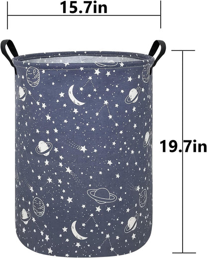 Foldable Waterproof Round Fabric Laundry Basket Home, Toys