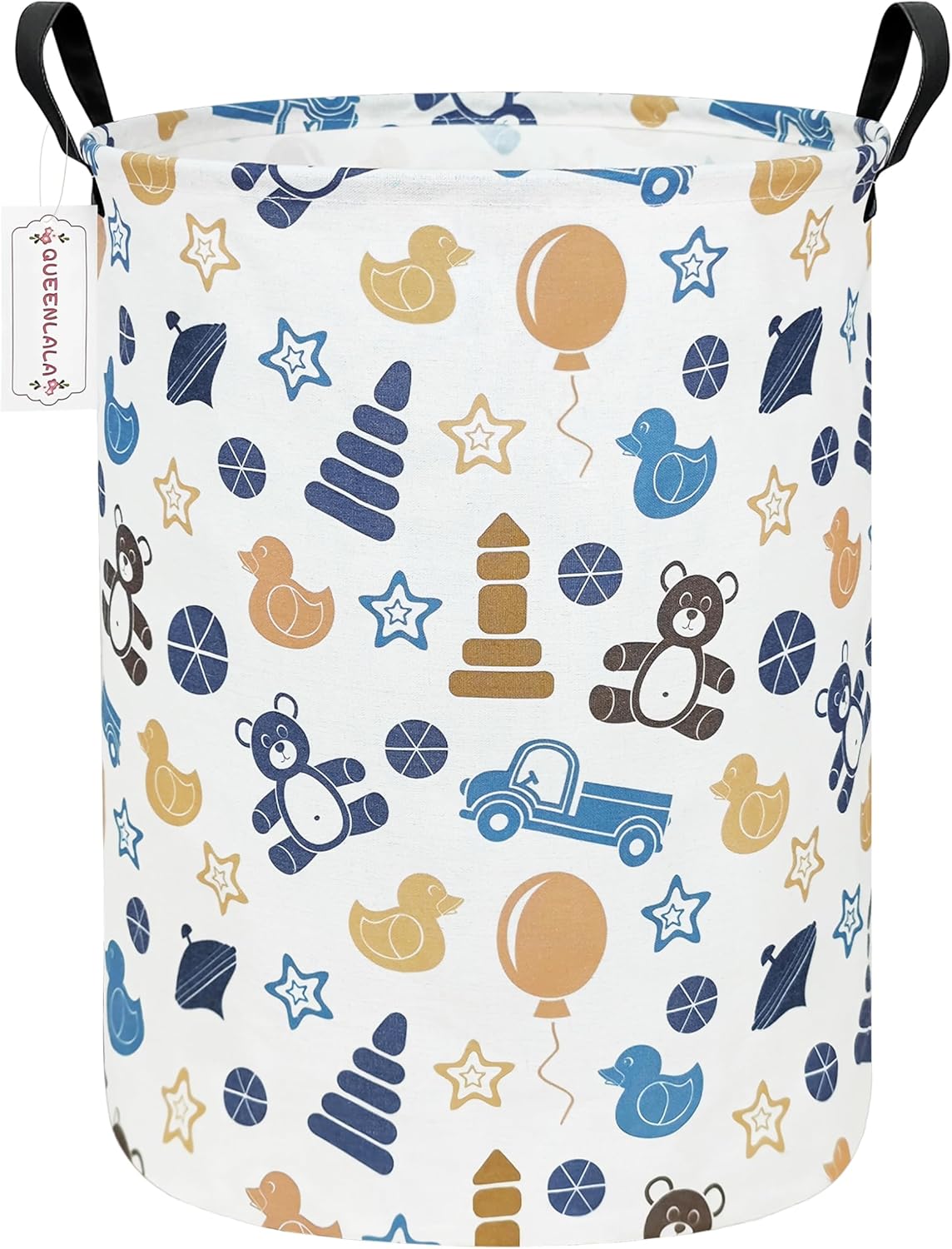 Foldable Waterproof Round Fabric Laundry Basket Home, Toys