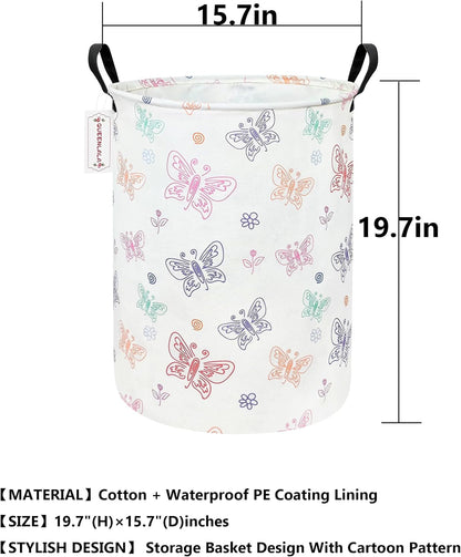 Foldable Waterproof Round Fabric Laundry Basket Home, Toys