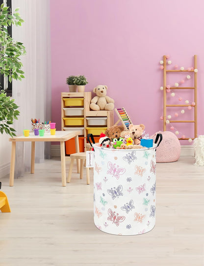 Foldable Waterproof Round Fabric Laundry Basket Home, Toys