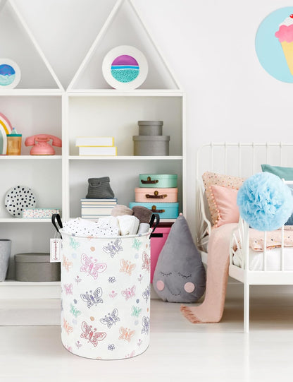 Foldable Waterproof Round Fabric Laundry Basket Home, Toys