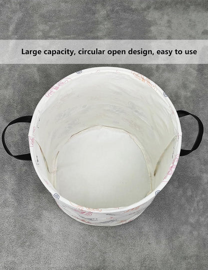 Foldable Waterproof Round Fabric Laundry Basket Home, Toys