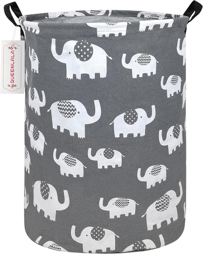 Foldable Waterproof Round Fabric Laundry Basket Home, Toys