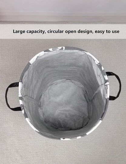 Foldable Waterproof Round Fabric Laundry Basket Home, Toys