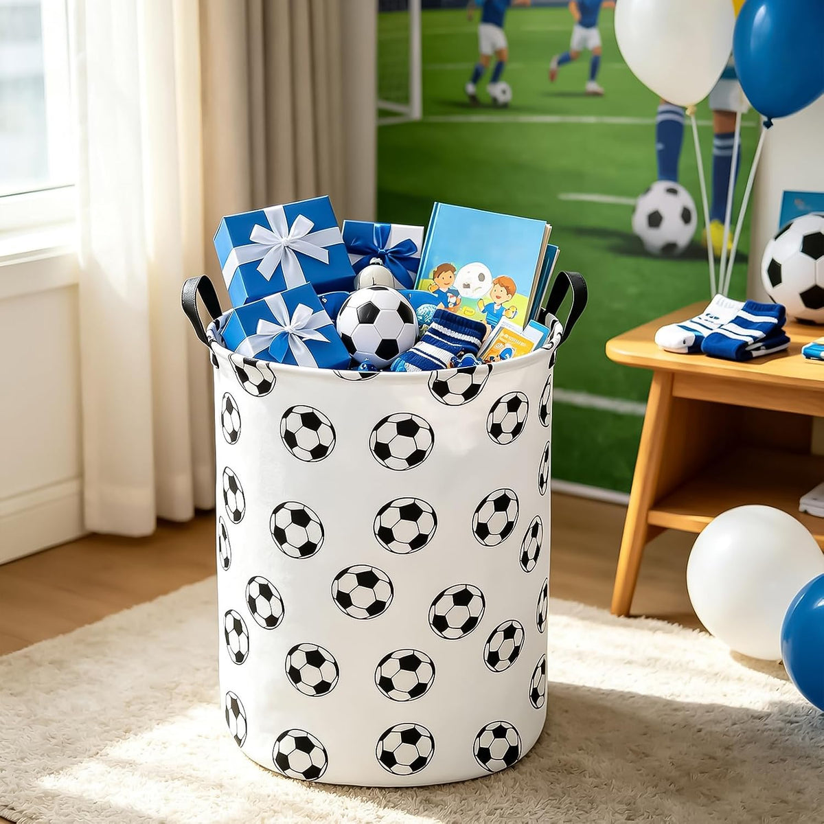 Foldable Waterproof Round Fabric Laundry Basket Home, Toys