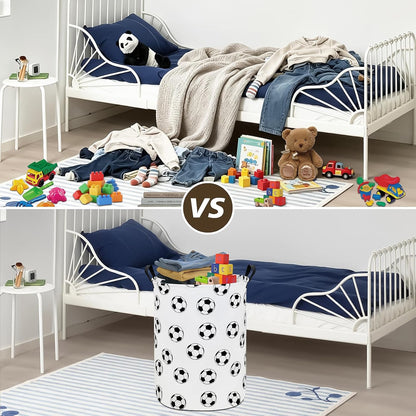 Foldable Waterproof Round Fabric Laundry Basket Home, Toys