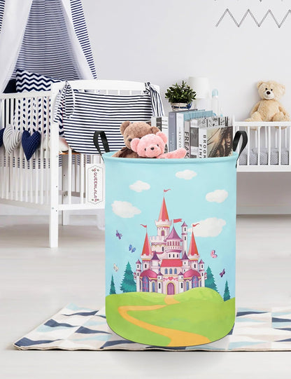Foldable Waterproof Round Fabric Laundry Basket Home, Toys