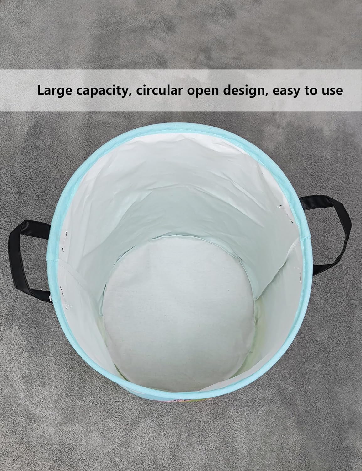 Foldable Waterproof Round Fabric Laundry Basket Home, Toys