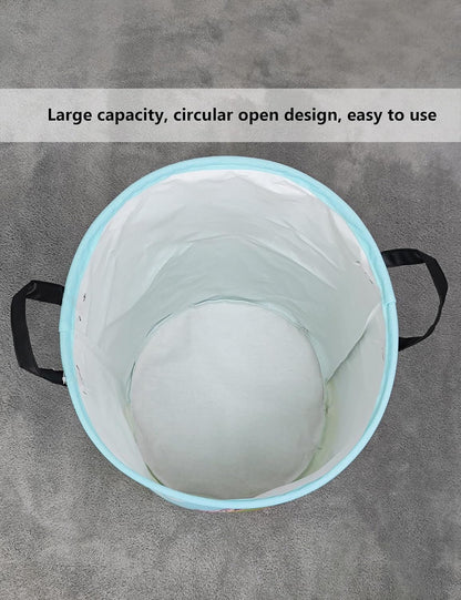 Foldable Waterproof Round Fabric Laundry Basket Home, Toys