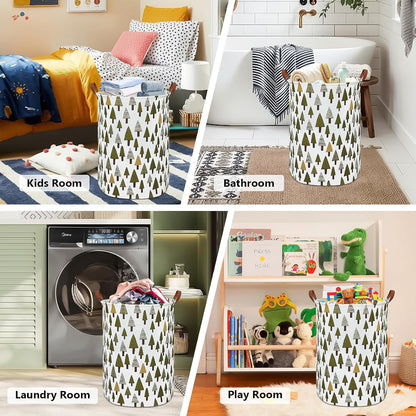 Foldable Waterproof Round Fabric Laundry Basket Home, Toys