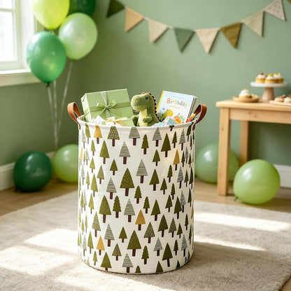 Foldable Waterproof Round Fabric Laundry Basket Home, Toys