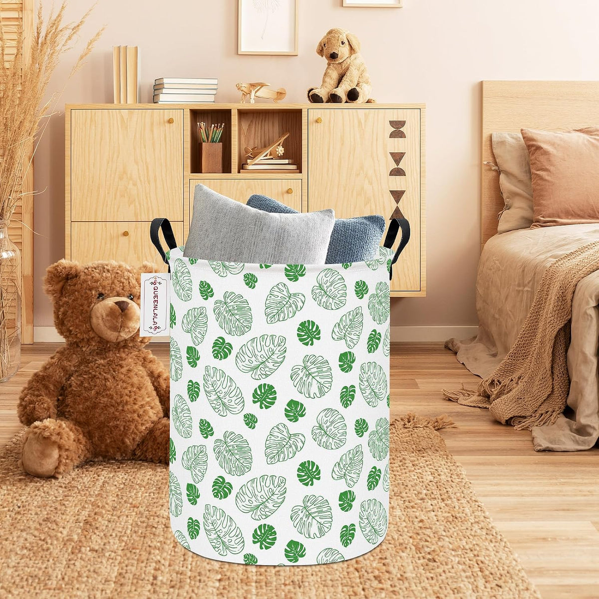 Foldable Waterproof Round Fabric Laundry Basket Home, Toys