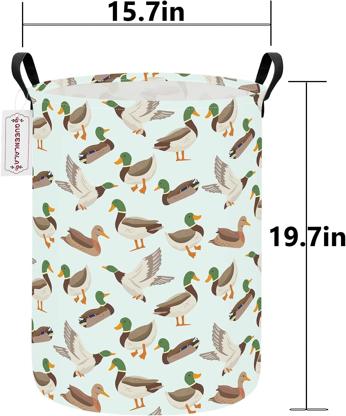Foldable Waterproof Round Fabric Laundry Basket Home, Toys