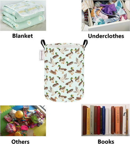 Foldable Waterproof Round Fabric Laundry Basket Home, Toys