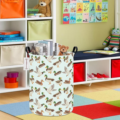 Foldable Waterproof Round Fabric Laundry Basket Home, Toys