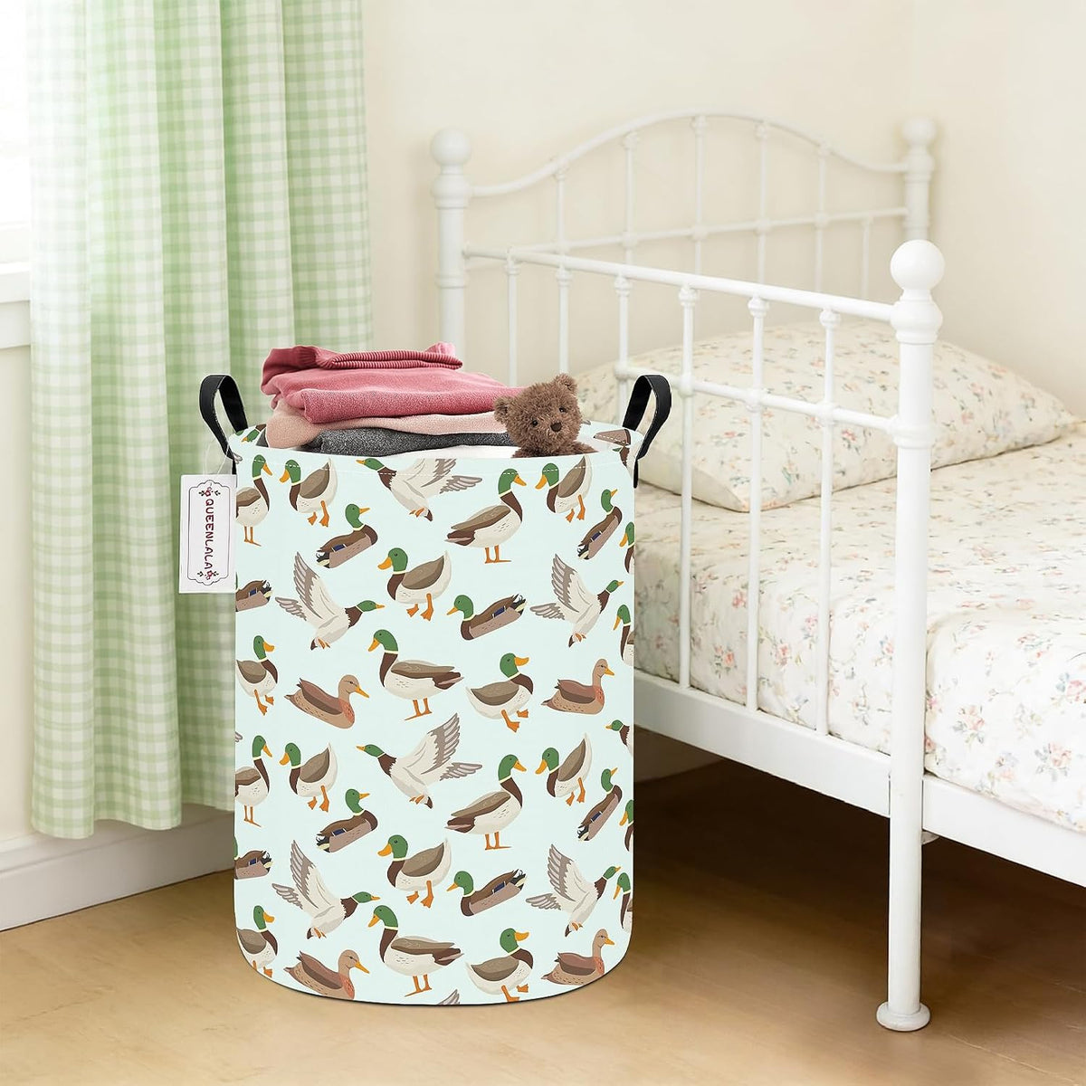 Foldable Waterproof Round Fabric Laundry Basket Home, Toys