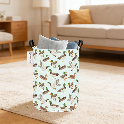 Foldable Waterproof Round Fabric Laundry Basket Home, Toys