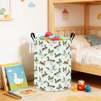 Foldable Waterproof Round Fabric Laundry Basket Home, Toys
