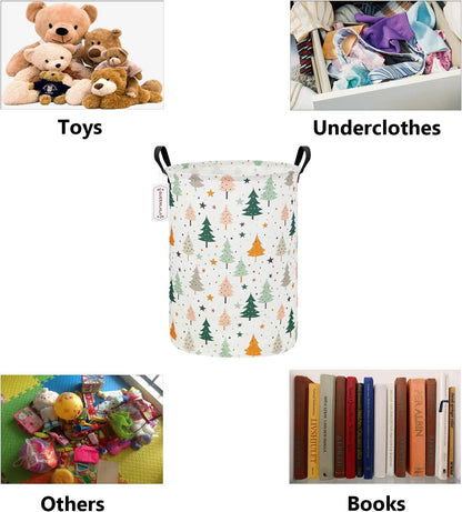 Foldable Waterproof Round Fabric Laundry Basket Home, Toys